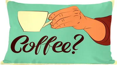 Produktbild von MuchoWow® Zierkissen Sofakissen Wohnzimmer Dekokissen 60x40 cm Sprichwörter - Vintage - Zitate - Kaffee? - Kopfkissen - Polster mit Foto