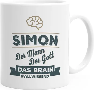 Produktbild von personalisierte Kaffeetasse Tasse Geschenk für Klugscheißer und Brains Namenstasse personalisierte Geschenke SpecialMe® weiß Keramik-Tasse