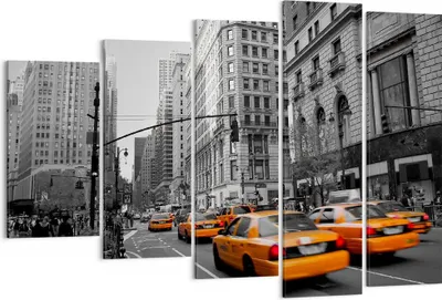 Produktbild von Bild auf Leinwand - Leinwandbild - Amerika New York City Straße - 150x100cm - Wand Bild - Wanddeko - Leinwanddruck - Bilder - Kunstdruck - Wanddekoration - Leinwand bilder - Wandkunst - EG150x100-0445