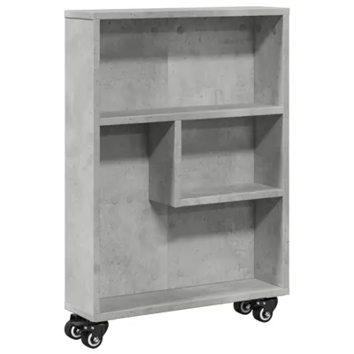 Immagine prodotto di vidaXL Carrello portaoggetti stretto grigio cemento 48x13x68 cm materiale a base di legno