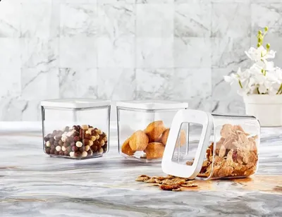 VIP VP186 3er Set Vorratsdose aus Kunststoff BPA-Frei Transparent