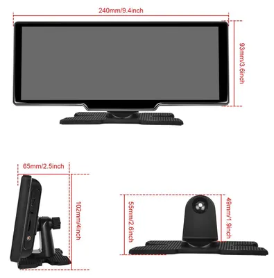 Obrázek produktu pro Univerzální autorádio s Androidem – formát Double-DIN – displej 26 cm (1600×600) – 2 GB + 32 GB – CarPlay a Android Auto – Bluetooth/FM/USB – vstup pro zadní kameru – černá