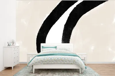 Produktbild von MuchoWow® Fototapete für Wohnzimmer oder Schlafzimmer Wandtapete Vinyl Motivtapete Abstrakt - Linie - Design - Pastell - 350x260 cm - Wohnzimmer-Tapete