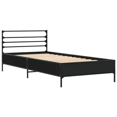 Produktbild von Bettgestell Schwarz 90x200 cm Holzwerkstoff und Metall