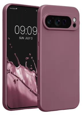 Produktbild von kwmobile Handyhülle für Google Pixel 9 Pro XL Hülle - weiche Silikon Case metallisch schimmernd - Schutzhülle Cover - Metallic Lavendel