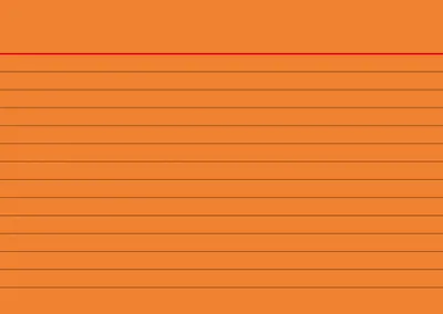 Immagine prodotto di BRUNNEN 102260140 Karteikarten A6 liniert, 6 mm Zeilenabstand, rote Kopflinie, graue Querlinien orange