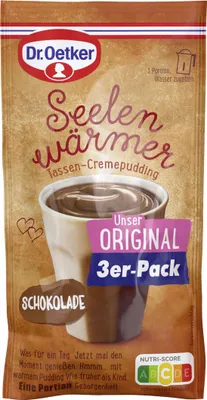Zdjęcie produktu dla Dr Oetker Seelenwärmer Pudding czekoladowy 3x59g opakowanie 177g