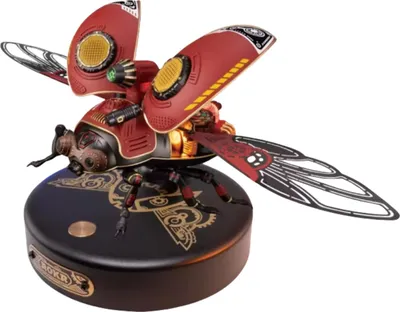 Obrázok produktu pre Kovové 3D puzzle Scout Beetle, 147 dielikov, kyberpunkový model chrobáka s LED svetlom, stavebnica pre domácich majstrov, darček pre fanúšikov techniky