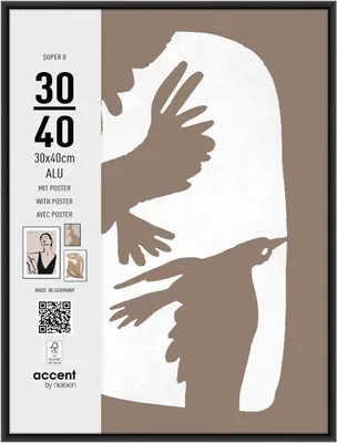 Immagine prodotto di accent by nielsen Cornice in alluminio Super 8, 30x40 cm, nero opaco