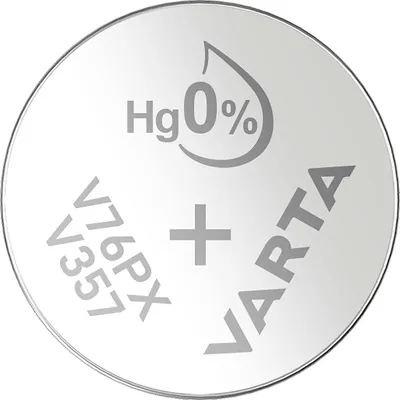 Produktbild von Silber-Oxidbatterie SR44 | 1,55 V DC | 155 mAh | 1-Blister | Klocka | Silber