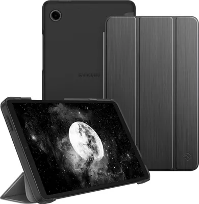 Produktbild von Fintie Hülle für Samsung Galaxy Tab A9 8.7 Zoll 2023, Ultra Dünn Schutzhülle mit Translucent Rückseite Cover für Samsung Tablet A9 8,7 SM-X110/X115/X117, Dunkelgrau