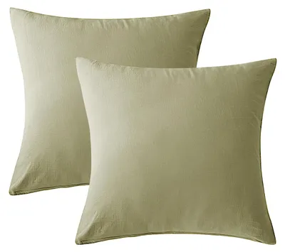 Productafbeelding van Kussenbezoek 30x30 cm van 100% katoen, 2-delig, jaspisgrau