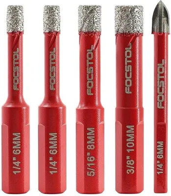 Produktbild von Boor-Set mit Diamantbohrern für Fliesen und Naturstein - 5 Stück