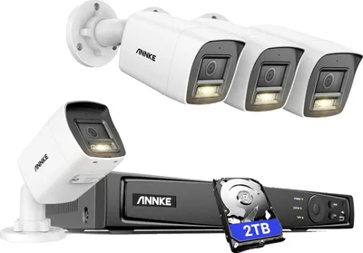 Zdjęcie produktu dla System kamer bezpieczeństwa, rozdzielczość 12 MP, podwójny tryb nocny, zestaw do monitoringu CCTV, 2T
