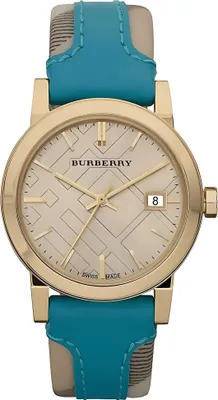 Zdjęcie produktu dla Zegarek damski Burberry The City w kolorze złotym i turkusowym