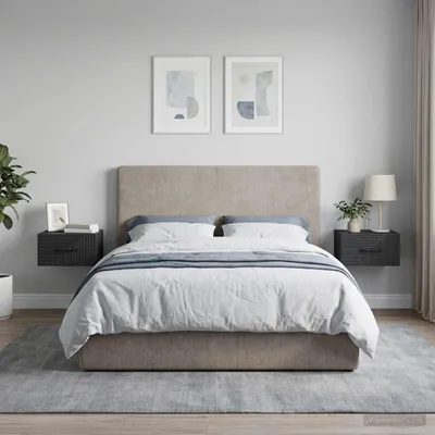 Obrázok produktu pre Maison Exclusive – Nástenný nočný stolík, 2 ks, čierny, 34,5 x 33 x 20 cm