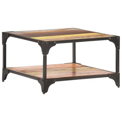 Immagine prodotto di Tavolino The Living Store 60x60x35 cm in legno massiccio antico