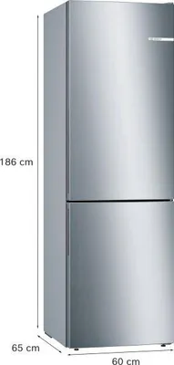 Obrázek produktu pro Bosch Serie 6 KGE36AICA, 308 l, SN-T, 14 kg/24h, C, Přihrádka Fresh Zone, Nerezová ocel