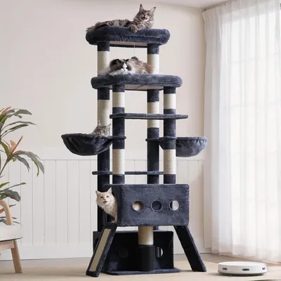 Productafbeelding van XXL krabpaal voor katten met meerdere plateaus en rustplaatsen