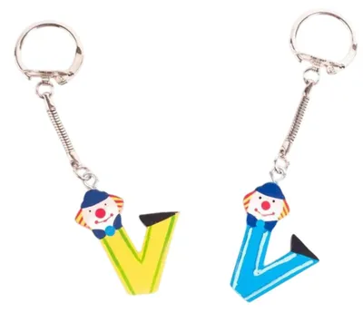 Immagine prodotto di Portachiavi con lettera Clown V
