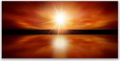 Produktbild von Tulup Leinwand-Bilder 140x70 Wandbild Canvas Kunstdruck Sonne Landschaft