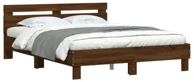 Obrázok produktu pre vidaXL Rám postele s čelom hnedý dub 140x190 cm