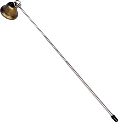 Produktbild von Glockenkerzenlöscher mit Teleskopgriff, drehbarem Metall-Teelichtdocht, Flammenlöscher, Kerzenstopper-Werkzeug, universelles Kerzenzubehör