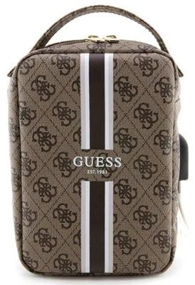 Produktbild von Guess Universelle Tasche Tragetasche Umhängetasche 4G Printed Stripes Braun