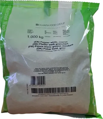 Produktbild von 1 Kilo Pfeffer weiß granuliert griffig von Moguntia