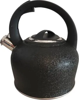Image de Bouilloire Inox Sifflet 2l5 Noir Martele - Baumalu