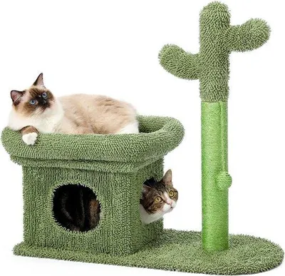 Produktbild von Famanu Kratzbaum mit Spielball und Katzenhaus - Höhe 70 cm