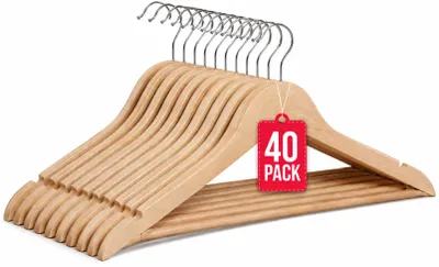 Imagen del producto de Perchas de madera antideslizantes
