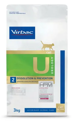 Zdjęcie produktu dla Virbac Cat Urology U2 Dissolution & Prevention 3kg Sucha Karma Weterynaryjna Dla Kotów Na Struwity i Szczawiany