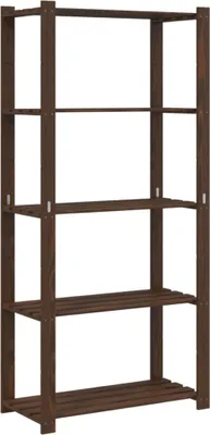 Produktbild von vidaXL Lagerregal mit 5 Böden Braun 80x38x170 cm Massivholz Kiefer