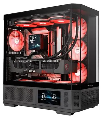 Produktbild von Thermaltake View 370 TG ARGB, Midi Tower, PC, Schwarz, ATX, EATX, micro ATX, Mini-ITX, SPCC, Gehärtetes Glas, Gaming