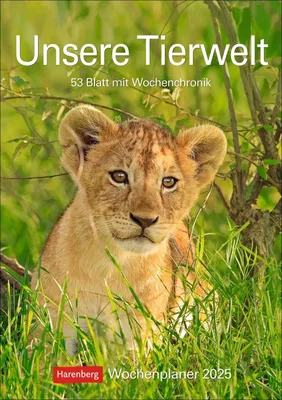Produktbild von Unsere Tierwelt Wochenplaner 2025 - 53 Blatt mit Wochenchronik