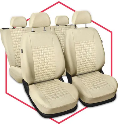Produktbild von Autositzbezüge Universal Schonbezüge Sitzauflage PKW Schonbezug Kunstleder Beige