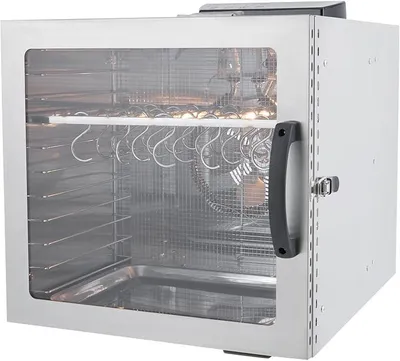 Obrázek produktu pro Nerezový sušič potravin, 42,5 l. Sušička na ovoce, zeleninu, maso. Sušička s regulací teploty (30-90 °C), ochranou proti přehřátí, časovačem a háčky