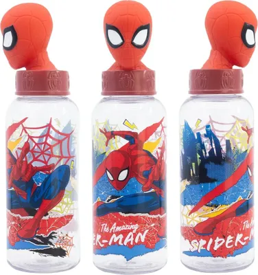 Produktbild von Marvel Spiderman 3D Kopf Wasserflasche Trinkflasche Flasche 560 ml