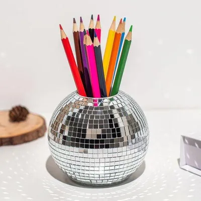 Produktbild von Zylinderhalter für Schreibtisch - 10 cm - Silber
