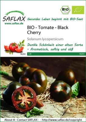 Productafbeelding van Saflax 18203 Zwarte Kersen Tomaat (Biologische tomatenzaadjes)