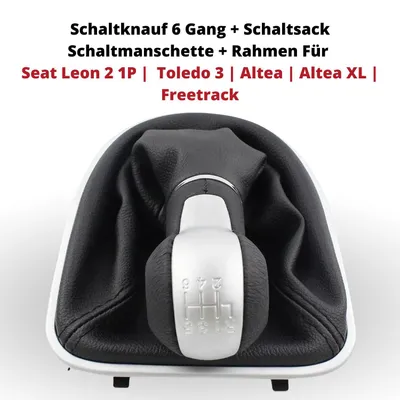 Immagine prodotto di Pomello del cambio a 6 marce + manicotto del cambio + telaio Per Seat Leon 2 1P | Toledo 3 | Altea | Altea XL | Freetrack