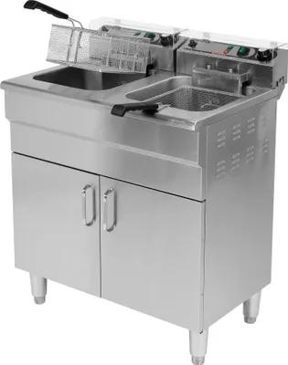 Obrázek produktu pro Profesionální fritéza 2 x 11,5 l se základnou, 2 x 5 000 W, 520 x 730 x 900 mm, 380–400 V