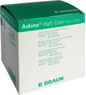 Produktbild von Askina Haftbinde Color 8 cmx20 m blau 1 St