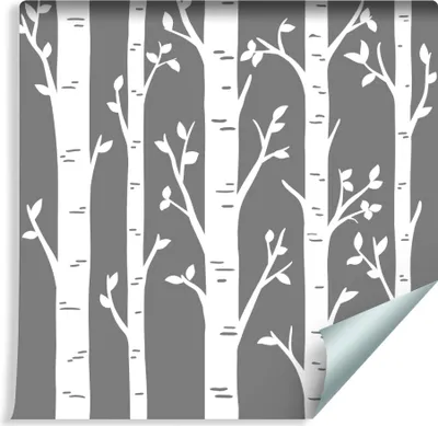 Zdjęcie produktu dla Tapeta Do Sypialni BRZOZY Drzewa Natura Liście Las Dekoracja Ścienna z modnym efektem 3D