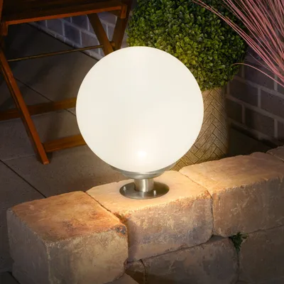 Produktbild von esotec Solarkugel CCT ⌀ 30cm Fernbedienung und Edelstahl-Standfuß IP44 102636