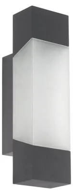 Produktbild von EGLO GORZANO, Wandbeleuchtung für den Außenbereich, Anthrazit, Kunststoff, IP44, II, Satin