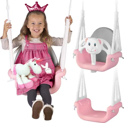 Image de Balançoire nounours 3 en 1 Ricokids rose