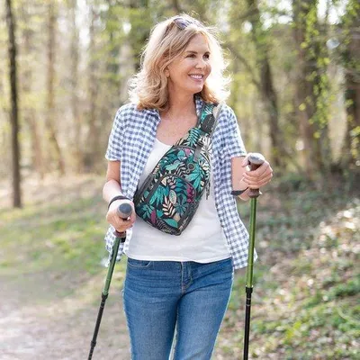 Image de Sac à dos, sac à bandoulière, sac en bandoulière, sac à bandoulière, sac à bandoulière pour hommes et femmes, pour les voyages, la randonnée, le vélo, la course à pied, l'escalade, bleu frêne