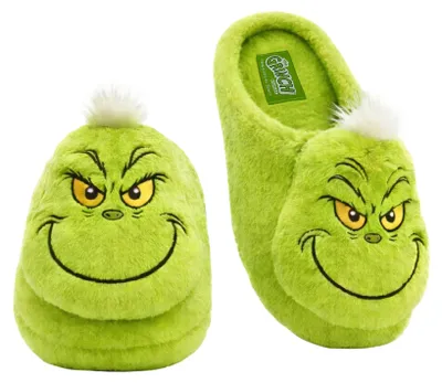 Produktbild von Grinch Hausschuhe Damen & Herren 40/41, lustige Plüsch Pantoffeln warm